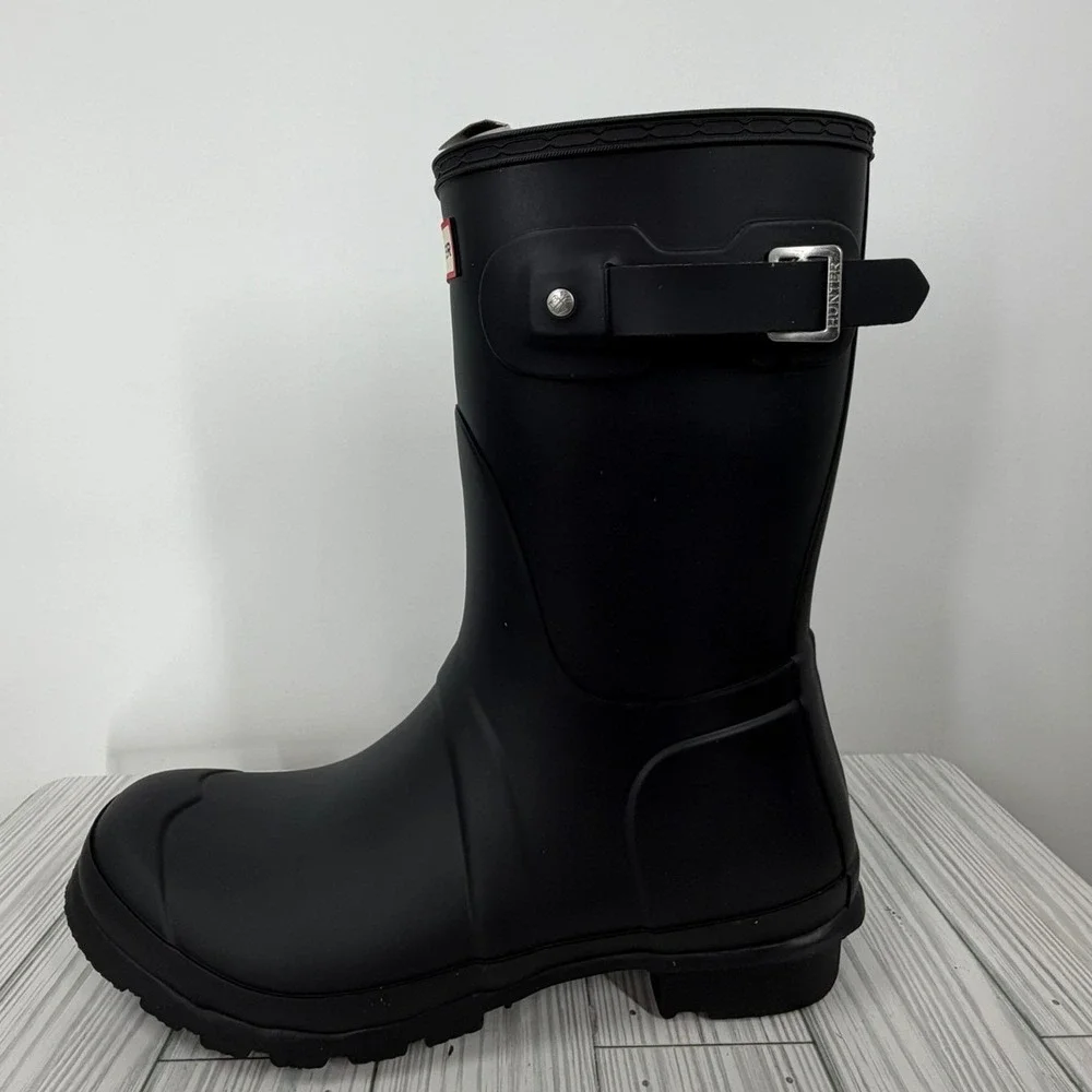 NEW HUNTER Women's Original‎ Waterproof Adjustable Short Rain Boots Navy Blue 10